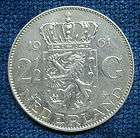 netherlands 2 1 2 gulden 1961 great silver coin ort