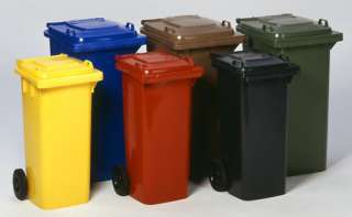 Farbpalette Kunststoff Mülltonnen Sie bieten auf die kleinere Tonne 