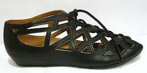   GOGREEND4 Womens Grey & black Strappy Lace Up Sandals Shoes 7.5 & 10
