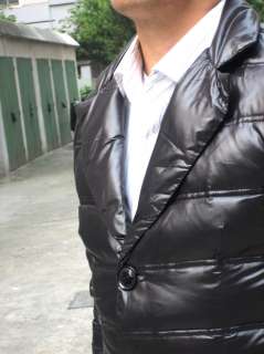 New Mens Fashion Stylish Slim Down Suit Black Three Button size L 