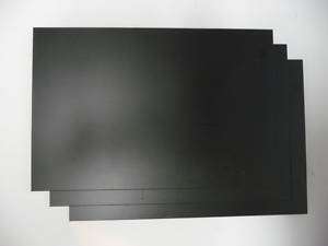 STYRENE PLASTIC SHEETS 3 pcs. .100 X6X9 BLACK 2.5mm  