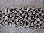 antique 19th century table runner bed sheet hand crochet lace
