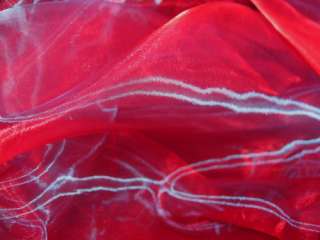 B83 Iridescent Red to Blue Crystal Organza Fabric by Y  