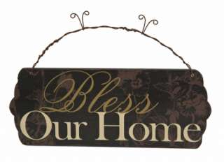 Bless Our Home Wood Sign Plaque  