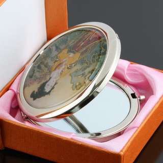   Compact Pocket Handbag Make Up Mini Mirror Round 70mm Fashion  