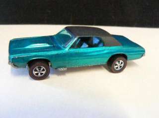 1967 Hot Wheels Redline Custom T Bird Bluish Green Near Mint USA 