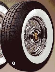 P215/75R15 American Classic 2 3/4 Wide Whitewall Tires  