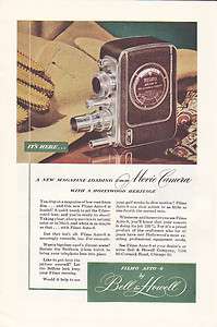   FILMO AUTO 8 MOVIE CAMERA by BELL & HOWELL Vintage Print Ad  