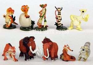 ICE AGE Plastic Figures Toy Gift Set of 10pc RARE  