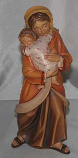 NEW Virgin with Child Hand Carved Italian Wood Lepi  