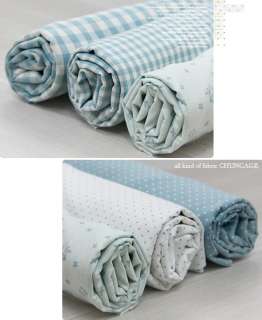 Smoothie Blue 5 Different Kinds Quilt Fabric Bundle Cotton100%  