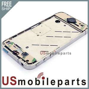 US iPhone 4 metal chrome bezel middle frame chassis plate housing 