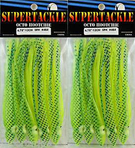   10 SUPERTACKLE Octopus Hootchie Downrigger Salmon Fishing Lures TANGO