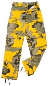 STINGER YELLOW CAMOUFLAGE ARMY FATIGUE BDU PANTS  