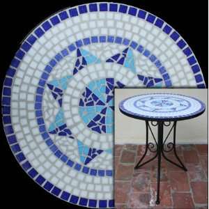 Luxus Mosaiktisch NEPTUN Beistelltisch Mosaik Tisch  Küche 