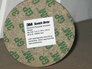 Scotch Brite General Purpose Unitized Wheel 3x1/4x1/4 5A FIN 