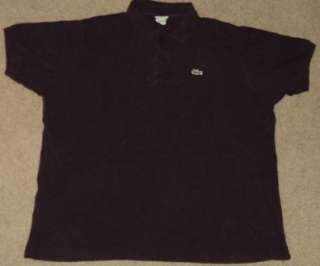 Authentic Lacoste Mens SS Polo Shirt 7 XL Purple  