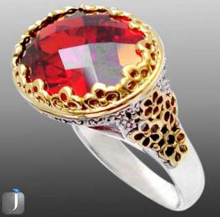 size 8 CLASSIC RED GARNET OVAL 925 STERLING SILVER SOLITAIRE ARTISAN 