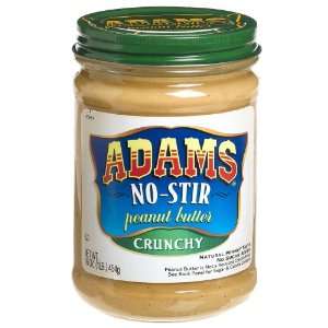 Adams No Stir Peanut Butter, Crunchy, 16 oz  Fresh