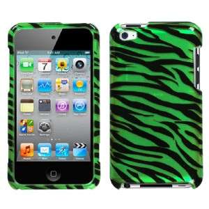 For itouch iPod Touch 4G 4th Gen Case Cover GREEN ZEBRA  