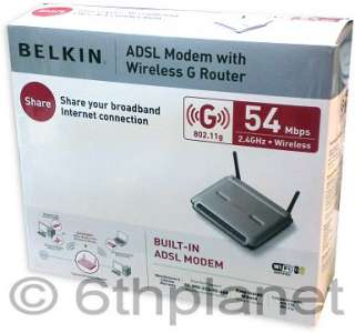 Belkin F5D7632UK4A Wireless G 54Mbp ADSL 802.11g Router  