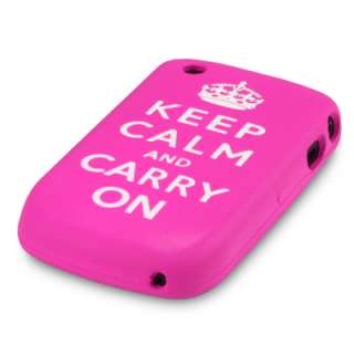   KEEP CALM & CARRY ON RUBBER CASE COVER FOR BLACKBERRY 8520 9300 CURVE