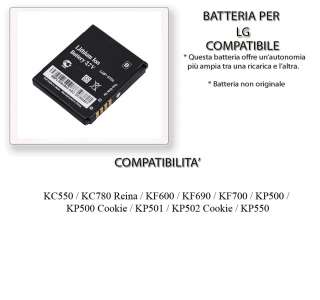 BATTERIA PER LG KP500 Cookie / KP501 *1100 MAH*  