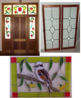 Leadlight Stained Glass Overlay cottage window kit  
