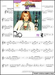   of Sheet Music   Hannah Montana Disney Play Along Clarinet Sheet Music
