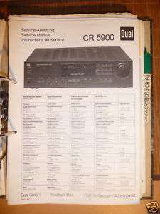 Service Manual für Dual CR 5900 Receiver,ORIGINAL  