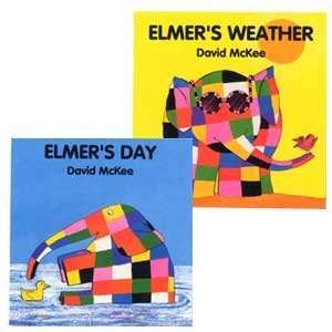   Board Books by David McKee   Emers Day and Elmers Weather Books