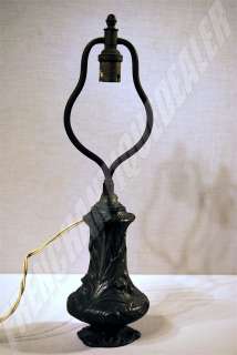 LAMPE étain ART NOUVEAU FLORAL IRIS 1900 dèbXXè  