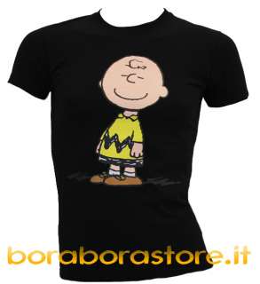 shirt maglia uomo Snoopy linus nero estate 2010 tg.XL