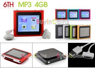 Touch LCD 4GB 4 GB 6th  MP4 Player + FM Radio  