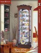 Howard Miller Cherry Curio Display cabinet 7 shelves mirror 680286 