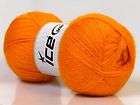 pelotes de laine 400gr ice angora premium 80 % angora clair orange 