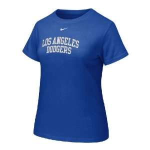 Los Angeles Dodgers Womens MLB Royal Arched Graphic Tee By Nike Team 