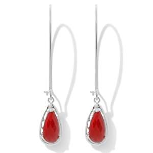 Silver Destinations 4ct Red Corundum Sterling Silver Earrings  