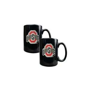 Ohio State Buckeyes NCAA 2pc Coffee Mug Set  Kitchen 