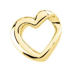   14K Yellow Gold Slide Heart Shaped Slide CleverEve Jewelry
