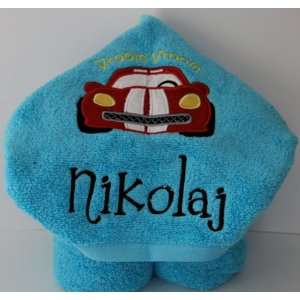  Boys Race Car Hooded Towel Baby