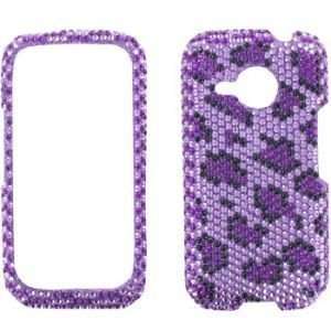 com HTC Droid Eris 6200 Purple Leopard Bling Rhinestone Diamante Case 