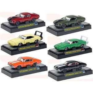  M2 Muscle Cars Set of 6 Vehicles 1/64 Release 2 Toys 