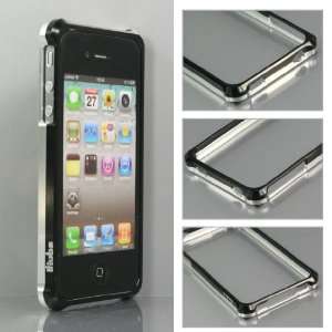 Black and Silver / Aluminum Metal Bumper Case / Cover for Apple iPhone 