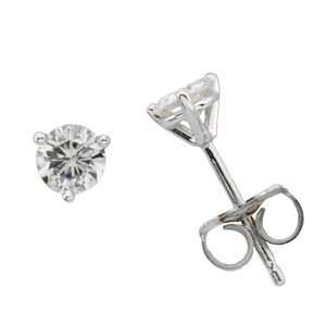   Gold Moissanite Solitaire Stud Earrings Diamond Designs Jewelry