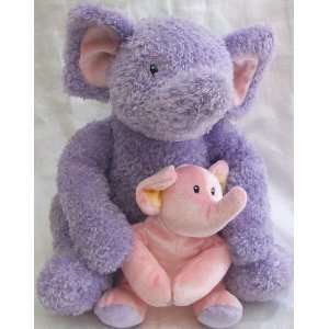   Plush Elephant Holding Pink Baby, Musical Wind Toy Toys & Games