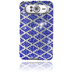 HTC T Mobile HD7 Full Diamond Graphic Case   Blue/Silver Checker (Free 