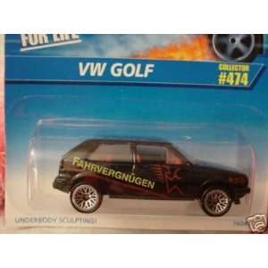 Mattel Hot Wheels 1996 164 Scale Black VW Golf Die Cast Car Collector 