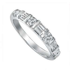  0.76CT Round and Tapers Diamond Eternity Ring 14k Gold 