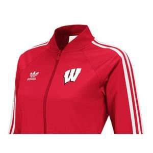   Wisconsin Badgers NCAA Womens 3 Stripe Track Jacket
